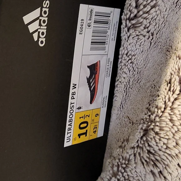 Black/Orange Adidas Ultra Boost Size 10.5 - Picture 6 of 8